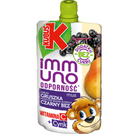 Kubuś immuno odporność mus gruszka czarny bez 100 g